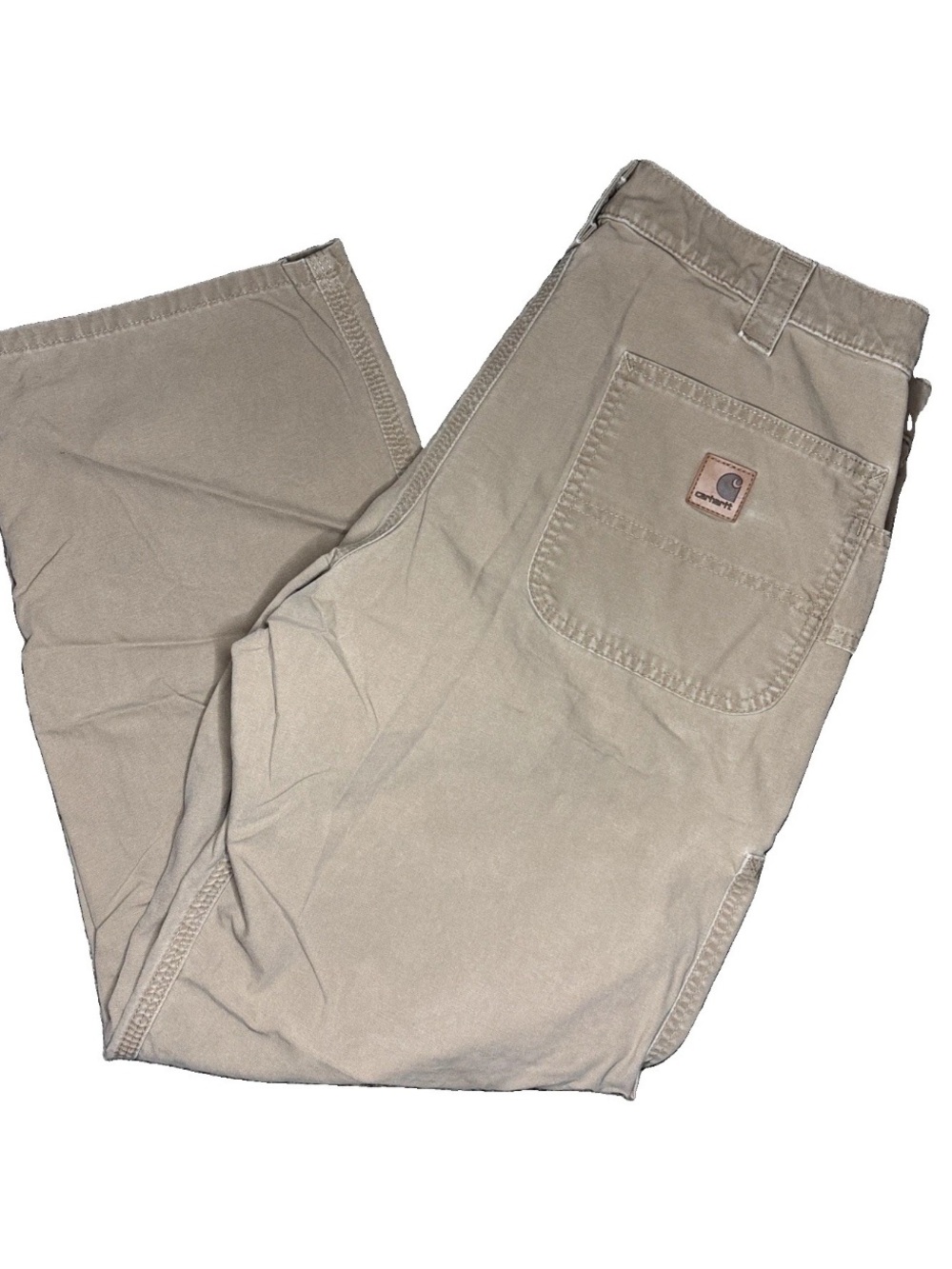 Carhartt Relaxed Fit Workwear Pants Khaki Beige RN 14806 Men's Size 36x30